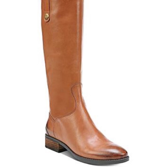 Sam Edelman Penny Riding Boot Whiskey Leather 8 - Picture 1 of 8
